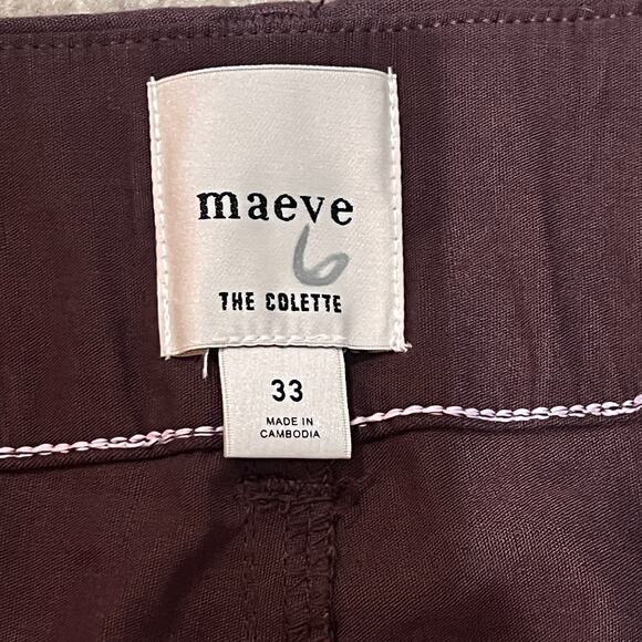 NWOT Anthropologie Maeve The Colette Cropped Wide-Leg Pants Mango Brown Size 33 - Picture 10 of 12